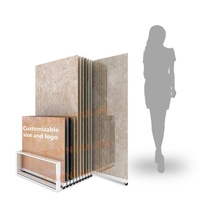 Nouveau style salle d'exposition fabricant présentoir à quartz carrelage pierre support en métal coulissant non émaillé présentoir à carreaux de céramique
