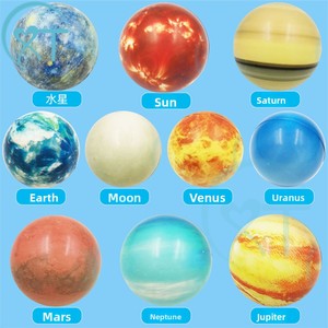 Venta Caliente Transfronteriza: Pelota de Espuma de 63mm con 8 <span class=keywords><strong>Planetas</strong></span>, Juguete Educativo Cognitivo para Niños, Pelota Antiestrés Planetaria - Product Image 4