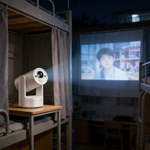 Mini projecteur or champagne, <span class=keywords><strong>correction</strong></span> automatique de la distorsion trapézoïdale, projecteur HD grand écran 16:9, batterie intégrée 5200 mAh, projecteur portable - Product Image 6