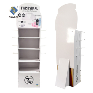 Rak Display Kertas Retail Kustom Promosi, Stand Lantai Berdiri Bebas, Stand Kardus Bergelombang, Display Kardus Pop - Product Image 5