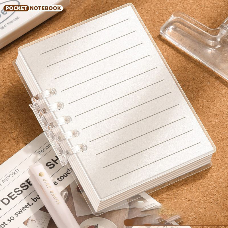 horizontal flip transparent white 80 sheets/160 pages