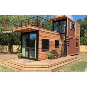 LIBIDA Customized tiny prefabricated container house for hotels with factory sale price