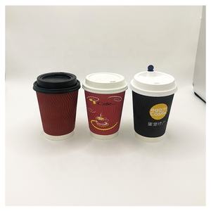 Fournisseur de gobelets en papier pour café, thé, jus, boissons chaudes, à paroi ondulée, 3 couches, PLA, jetables, bon marché, personnalisés pour restaurants, 8 oz, 12 oz, 16 oz - Product Image 3