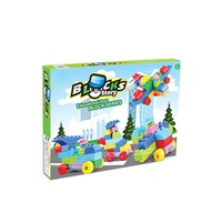 Ensemble de 48 blocs de construction de train, jouets éducatifs STEM DIY pour enfants, briques d'apprentissage créatives compatibles