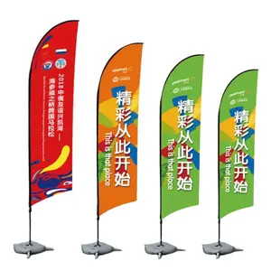 High Quality Polyester Flying Banners Teardrop Beach Flag Feather Flag Outdoor Promotional Business Advertising