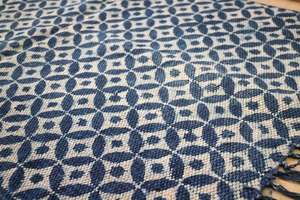 Handmade Indigo Cotton Kilim <b>Rug</b> Hand Block Printed Flat Weave <b>Boho</b> Floor <b>Rug</b> 5x8 6x9 8x10 9x12 - Product Image 2