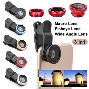 Lentilles Fisheye universelles de téléphone portable d'approvisionnement d'usine pour l'<span class=keywords><strong>iPhone</strong></span> 3 en 1 lentille d'oeil de poisson Macro grand Angle pour Samsung - Product Image 2