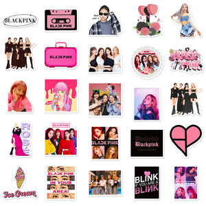 50 Pezzi Adesivi in Vinile Ritagliati <span class=keywords><strong>BLACKPINK</strong></span>, Decalcomanie del Gruppo K-Pop, Confezione di Adesivi Impermeabili alla Moda per Bagagli - Product Image 4