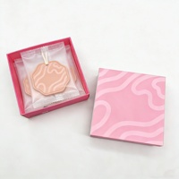 Maßgefertigte Rosa Wellenmuster-Geschenkboxen mit Deckel und Boden aus Papier |   Multifunktionale Quadratische Kartenverpackungsbox mit Maßgefertigtem Trenneinsatz
