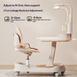Bureau d'étude pour enfants <span class=keywords><strong>Igrow</strong></span> - Design minimaliste en plastique, hauteur réglable, chaise de bureau mobile pour les élèves du primaire - Product Image 4