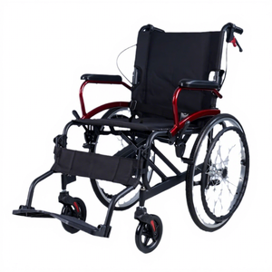 Silla de ruedas manual KS de aleación de aluminio, plegable, ligera, para rehabilitación de personas mayores - Product Image 1