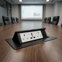 Enchufe de Escritorio Emergente Estándar Británico 13A 250V, Toma de Corriente Oculta Empotrada para Mesa, Enchufe Emergente para Escritorio de Conferencias