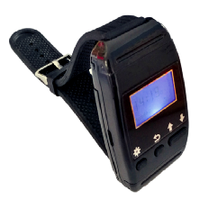 Système d'Appel Infirmier Sans Fil pour Hôpital avec Alarme SOS, 2 Montres Pager et 12 Boutons pour Usage Clinique