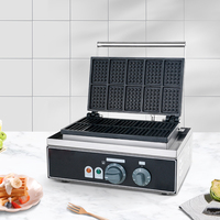 Machine à gaufres industrielle en acier inoxydable robuste à 10 grilles, modèle belge, en promotion en Asie, neuve, disponible à la vente
