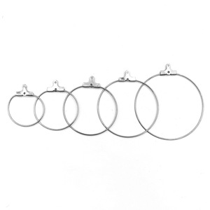 Colgantes de acero inoxidable de 20 mm y 40 mm, redondos, abiertos, en espiral, para la fabricación de pendientes, componentes de joyería. - Product Image 2