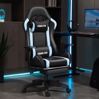 Chaise de jeu ergonomique pour ordinateur Chaise longue réglable confortable pour dortoir de café Internet avec fonction extensible