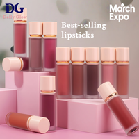 Brillo Labial Mate de Alta Cobertura, Larga Duración, Antiadherente, Resistente al Agua, a Prueba de Manchas, Textura Suave, Maquillaje Labial Diario
