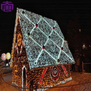 Decoración Navideña Comercial, Arco de Casa de Jengibre 3D, Luces LED para Exteriores, Temática Navideña, IP65 Impermeable, Color Personalizado - Product Image 6