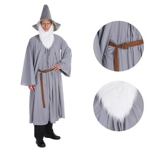 Disfraz <span class=keywords><strong>de</strong></span> Mago <span class=keywords><strong>Gris</strong></span> <span class=keywords><strong>de</strong></span> Lujo para Adultos, Conjunto Completo <span class=keywords><strong>de</strong></span> Accesorios <span class=keywords><strong>de</strong></span> Película, Túnica <span class=keywords><strong>de</strong></span> Mago Personalizada <span class=keywords><strong>de</strong></span> Alta Calidad, Grado Profesional - Product Image 3