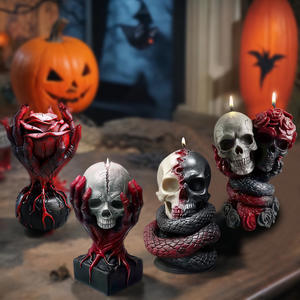 Moldes Silicona Para Velas Ficelle <span class=keywords><strong>de</strong></span> Serpent Crâne Bougie Moule <span class=keywords><strong>en</strong></span> Silicone Plâtre Halloween Moules <span class=keywords><strong>en</strong></span> Silicone pour Bougies 3d Moules à Bougies - Product Image 3