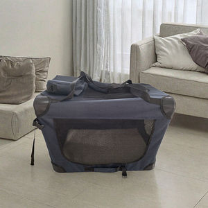 Lüks Modern stil katlanabilir taşınabilir Pet köpek evi Oxford yumuşak sandık taşıyıcı kafes kulübesi katı polar Mat Snap düğmesi kediler - Product Image 2