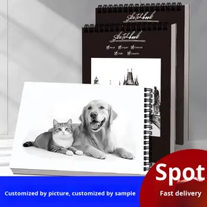 <span class=keywords><strong>Carnet</strong></span> <span class=keywords><strong>de</strong></span> <span class=keywords><strong>croquis</strong></span> en carton noir épaissi pour les élèves du primaire, formats A3/A6/A4/A5, papier d'art vierge, fabriqué en Chine - Product Image 5