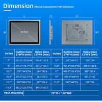 Panel PC 8 Inci Win10 Industrial Rugged Panel Tablet Android Linux 8G RAM 128G SSD Tablet Layar Sentuh Tahan Lama untuk Pemasangan di Dinding