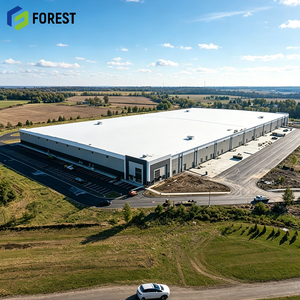 Industrial Grade Modular Steel Structure Logistics Park Warehouse Heavy Duty Clear Span <b>Metal</b> Depot Frame - Product Image 1