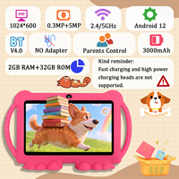 YPORANGECHENG Tablet Anak 7-Inci Terlaris 2GB+32GB MTK Quad Core 3000mAh Wi-Fi 5G 1024x600 Android 12 Kamera 0.3MP+2MP