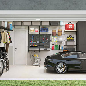 Multifunctional Steel Slotted Wall Panel Garage Storage <b>Tool</b> Organizer <b>Square</b> Hole Pegboard Wall Mounted Storage - Product Image 5