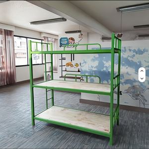 Lit superposé moderne en fer <span class=keywords><strong>à</strong></span> trois niveaux - Gain <span class=keywords><strong>de</strong></span> place et durable pour chambre d'enfant, hôtel, école, dortoir, hôpital, appartement - Product Image 5