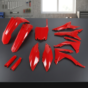 Per Moto Honda CRF 450R 2013-2016 Kit Completo di Carenature in Plastica ABS con Filtro USA Rosso 070 - Product Image 2
