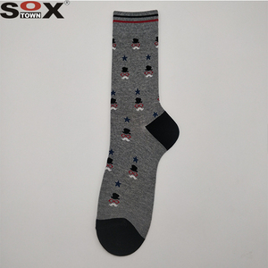 Calcetines de Hombre con Diseño de Bigote, Calcetines Casuales de Negocios, Calcetines Jacquard con Bloques de Color, Venta al Por Mayor - Product Image 5