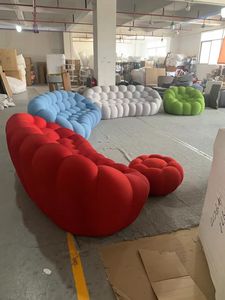 Mobilier de Salon de Luxe Canapé Tissu Velours Roche Bobois Bubble, Chesterfield Modulaire Teddy Relax avec Éponge, 3 Places - Product Image 6