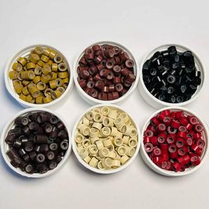 4Mm Aluminium Siliconen Micro Kralen Itip Hair Extension Tools Siliconen Micro Ringen - Product Image 1