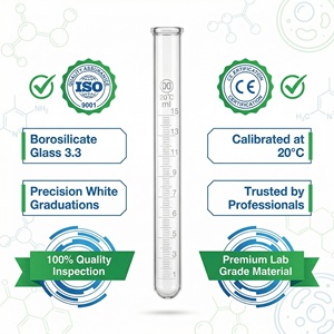 15ml-50ml Borosilikat Cam Dereceli <span class=keywords><strong>Test</strong></span> Tüpü Şeffaf Ölçüm Tüpü Yuvarlak Tabanlı Kimya Laboratuvarı Bilim Okulu Cam Malzemeleri - Product Image 4