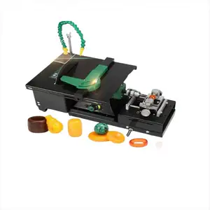 Mini-Tischsägefelsen-Lapidär-Poliermaschine Bankpuffermaschine DIY Drehmaschine 1000-11019 R/Min mit flexibler Welle für Haus Holzwaren