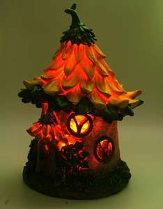 Solaire Fée Cottage Ornements Jardin Décoration Résine fée maison en plein air mignon décoration cadeaux pour Maman <span class=keywords><strong>grand</strong></span>-<span class=keywords><strong>mère</strong></span> enfants - Product Image 3