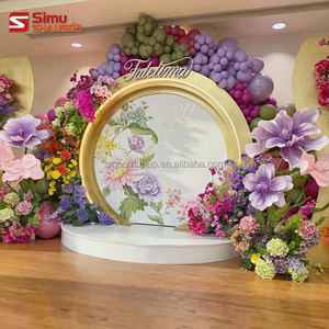 Nuevo Fondo de Pared Redondo 3D Amagized, Soporte de PVC para Fondo de Boda con Arco e Iluminación LED para Decoración de Eventos - Product Image 4