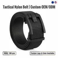 Ceinture tactique en nylon noir pour homme avec boucle automatique, ceinture de mode aux couleurs nationales, vente en gros directe d'usine