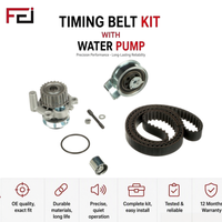 Kit de courroie de distribution de marque FEI KP35491XS-1 pour Audi A4 A6 Seat Exeo Skoda Superb VW pour 1.8 avec tendeur et pompe à eau, garantie 12 mois