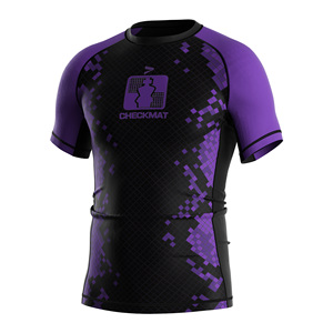 Ensemble de combat MMA professionnel 2 pièces : Rashguard à compression avec grip en silicone + Short de combat haute mobilité pour la compétition - Product Image 2