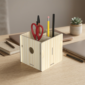 Custom PP <b>Foam</b> Pen Holder <b>Square</b> Standing Pencil Holder Desk Organizer Office Storage - Product Image 3