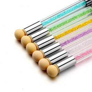 Stylo de teinture double tête éponge Halo, stylo dégradé pour ongles, fibres artificielles, manche en plastique, 50g, ensemble de pinceaux à ongles, crayon éponge pour ongles - Product Image 2