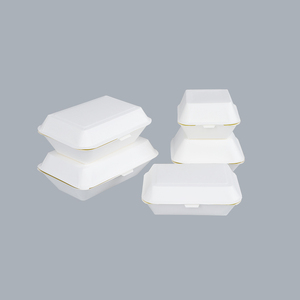 Tùy chỉnh Burger hộp không thấm mỡ thực phẩm dùng một lần cấp Takeaway Hamburger bao bì giấy vỏ sò Burger hộp - Product Image 5