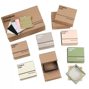 Boîte cadeau pliante en carton pour bijoux avec logo personnalisé de luxe, boîte d'emballage haut de gamme pour bague et collier, boîtes d'expédition - Product Image 3