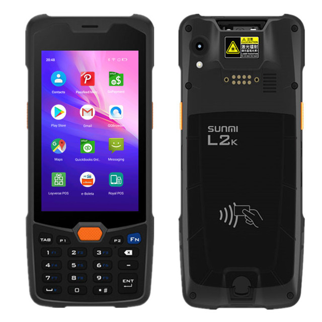 SUNMI L2K Handheld IP65 PDA Android Rugged 4G Wi-Fi GPS BT Zebra Barcode Scanner 1D/2D RFID NFC Mobile Computer Tablet PC PDAs