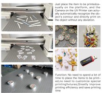 Impresora UV de 24 Pulgadas, Impresora UV de Cama Plana 6090 con 2-3 Cabezales Xp600 I1600 I3200 para Impresión de Insignias Personalizadas en TPU 3D