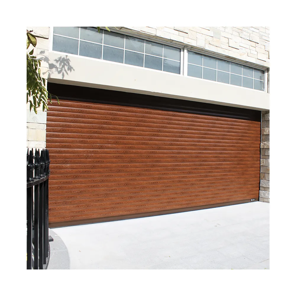 Porte del Garage di colore della noce telecomandate di alluminio automatiche esterne di Garraf per le case