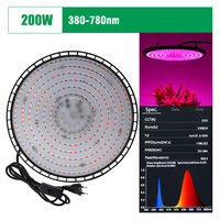UFO LED à spectre complet étanche à haute efficacité élèvent la lumière 200W lampes de culture suspendues pour les plantes d'intérieur